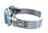 Blue Opal Authentic Sterling Silver Navajo Cuff Bracelet JX125231