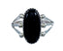 Onyx And Silver Navajo Native American Ring Size 6-3/4 AX125270