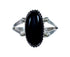 Onyx And Silver Navajo Native American Ring Size 6-1/2 AX125262