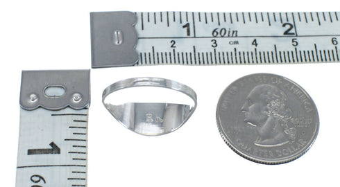 Native American Zuni Sterling Silver Turquoise Ring Size 6-1/4 AX125355