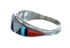 Multicolor Inlay Native American Sterling Silver Ring Size 5 AX125195