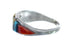 Multicolor Inlay Native American Sterling Silver Ring Size 4-1/2 AX125197