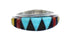 Multicolor Inlay Native American Sterling Silver Ring Size 4-3/4 AX125201