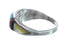 Multicolor Inlay Native American Sterling Silver Ring Size 4-3/4 AX125201