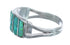 Green Opal Authentic Sterling Silver Zuni Ring Size 8-1/4 AX125205