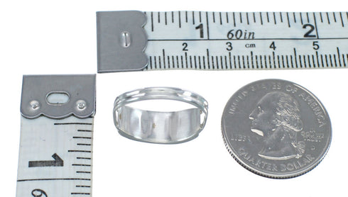 Pink Opal Authentic Sterling Silver Zuni Ring Size 7-1/4 AX125210