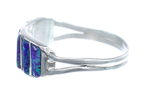Purple Opal Authentic Sterling Silver Zuni Ring Size 6-1/2 AX125213