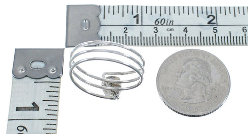 Native American Navajo Sterling Silver Turquoise Ring Size 7-3/4 AX125238