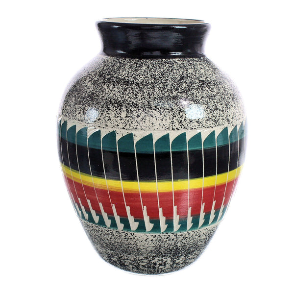 Native American Pottery Hand Crafted Navajo Pot By Agnes Woods JX125375