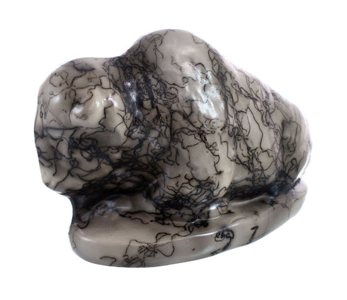 Navajo Buffalo Vase By Artist William Vail JX125406