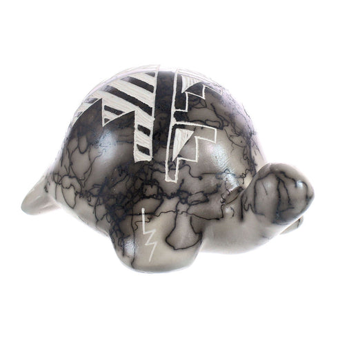 Navajo Hand Crafted Horse Hair Turtle Pottery By Artist William Vail JX125385