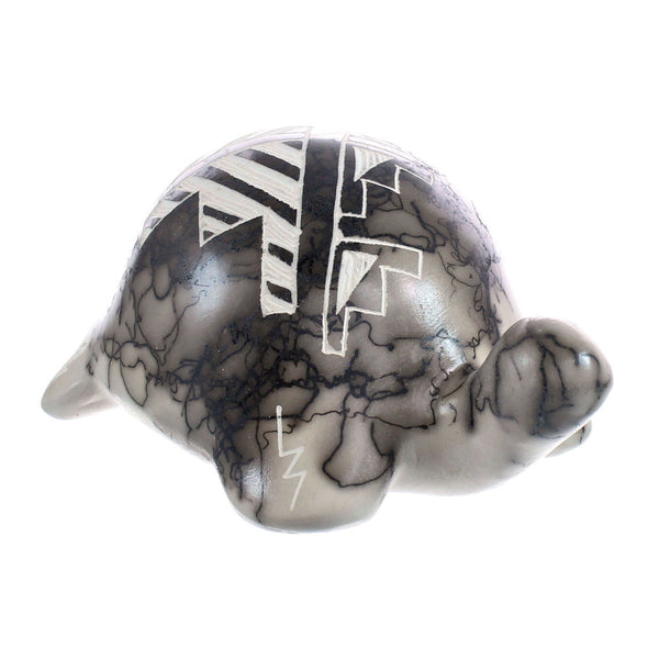 Navajo Hand Crafted Horse Hair Turtle Pottery By Artist William Vail JX125385