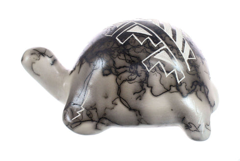 Navajo Hand Crafted Horse Hair Turtle Pottery By Artist William Vail JX125385