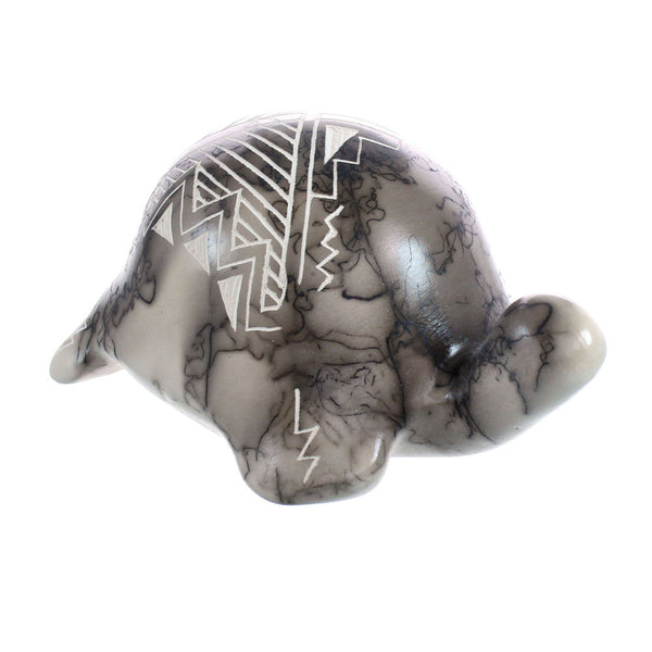 Navajo Hand Crafted Horse Hair Turtle Pottery By Artist William Vail JX125384