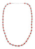 Native American Turquoise and Coral Bead Sterling Silver Necklace JX125534