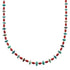 Native American Navajo Turquoise and Coral Bead Sterling Silver Necklace JX125511