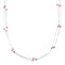 Native American Coral Hand Strung Liquid Silver 3-Strand Necklace JX125529