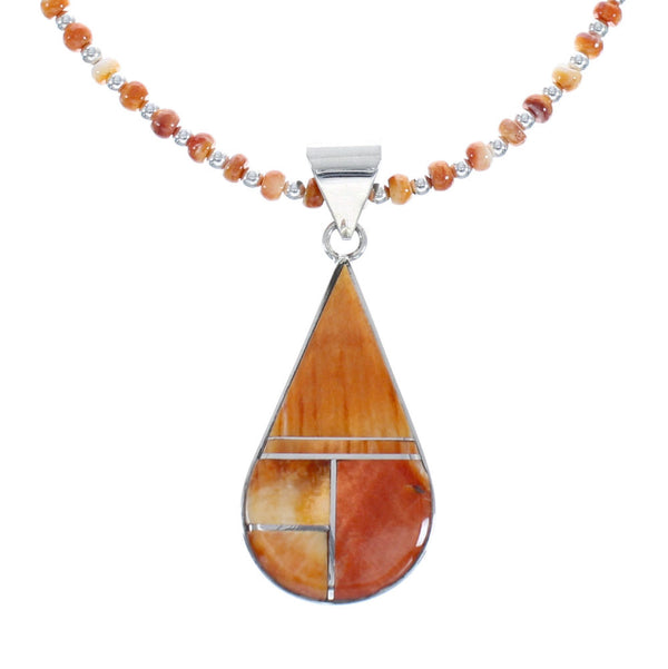 Navajo Oyster Shell Genuine Sterling Silver Bead Necklace Set JX125540