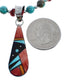 Native American Multicolor Inlay And Sterling Silver Bead Necklace Set JX125542