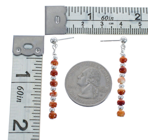 Genuine Sterling Silver Oyster Shell Bead Post Dangle Earrings JX125548