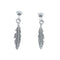 Native American Sterling Silver Feather Post Dangle Earrings JX125552