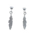 Native American Sterling Silver Feather Post Dangle Earrings JX125552