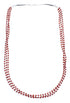 3-Strand Navajo Coral Sterling Silver Bead Necklace AX125575