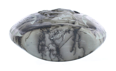 Navajo Hand Crafted Kachina Figure Horse Hair Pot JX125592