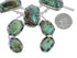 Kingman Turquoise Sterling Silver Navajo Naja Squash Blossom Necklace And Earrings Set AX125653