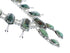Kingman Turquoise Sterling Silver Navajo Naja Squash Blossom Necklace And Earrings Set AX125653