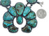 Kingman Turquoise Sterling Silver Navajo Naja Squash Blossom Necklace And Earrings Set AX125648