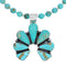 Navajo Sterling Silver Turquoise Naja Bead Necklace Set AX125621