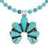 Navajo Sterling Silver Turquoise Naja Bead Necklace Set AX125621