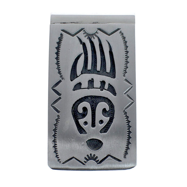 Bear Paw Genuine Sterling Silver Native American Money Clip AX126641