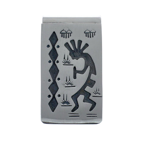 Kokopelli Arrow Genuine Sterling Silver Native American Money Clip AX126656