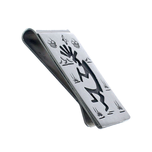 Kokopelli Genuine Sterling Silver Native American Money Clip AX126661
