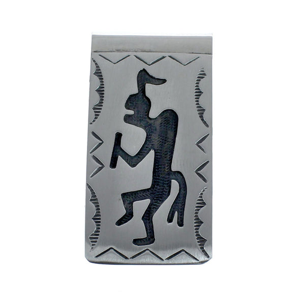 Kokopelli Genuine Sterling Silver Native American Money Clip AX126663