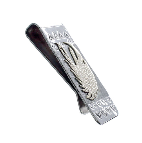 Native American Navajo Genuine Sterling Silver And 12KGF Eagle Money Clip AX126681