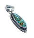 Native American Navajo Genuine Sterling Silver And Turquoise Pendant JX126609
