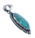 Native American Navajo Genuine Sterling Silver And Turquoise Pendant JX126613