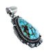 Native American Navajo Genuine Sterling Silver And Turquoise Pendant JX126606