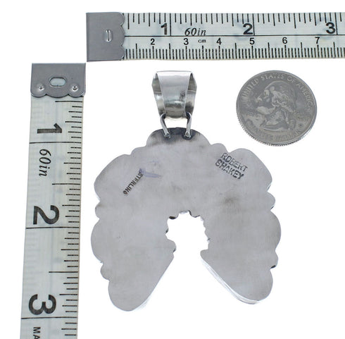 Purple Oyster Shell Navajo Authentic Sterling Silver Pendant JX126600