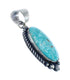Native American Navajo Genuine Sterling Silver And Turquoise Pendant JX126618