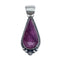 Authentic Navajo Purple Oyster Shell Sterling Silver Pendant JX126624