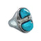 Turquoise Navajo Genuine Sterling Silver Ring Size 10-3/4 JX126550