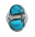 Turquoise Navajo Genuine Sterling Silver Ring Size 10-3/4 JX126550