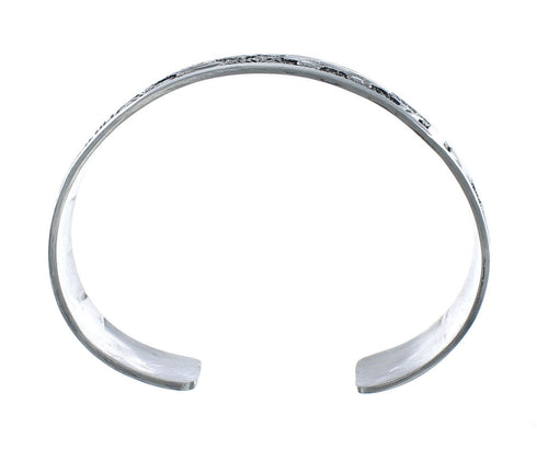 Native American Navajo Sterling Silver Story Teller Cuff Bracelet JX126272