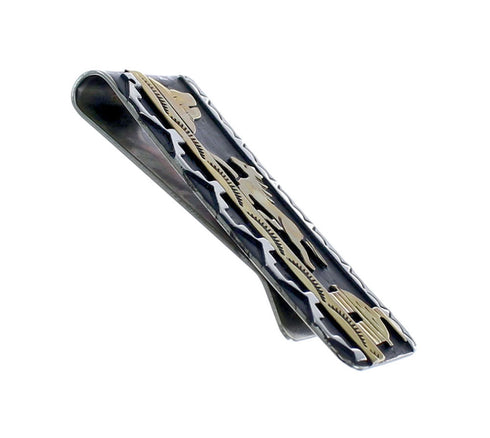 Native American Sterling Silver 12KGF Horse Money Clip JX126275