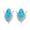 Zuni Multicolor Inlay Sterling Silver Corn Post Earrings AX125706