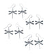 Sterling Silver Overlay Navajo Dragonfly Hook Dangle Earrings AX125724